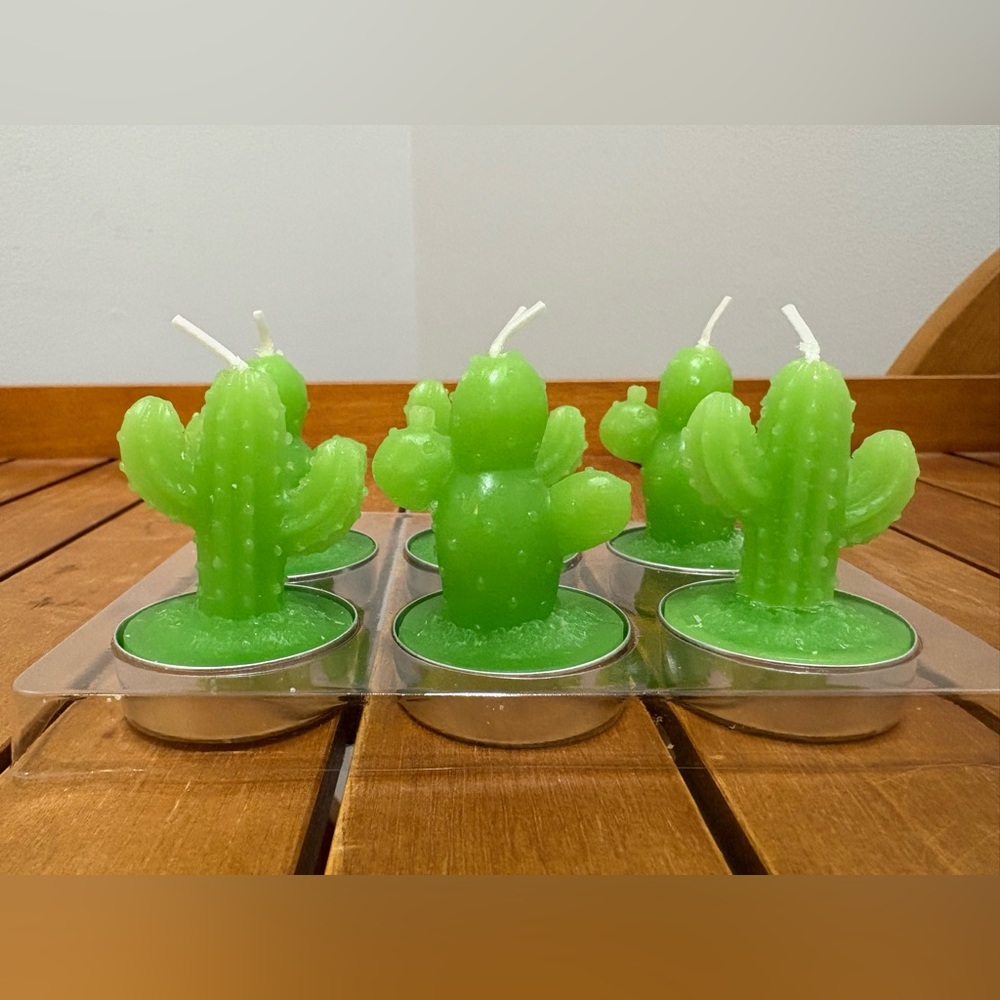 🌸3 For $30🌸Green Cactus Tealight Candles